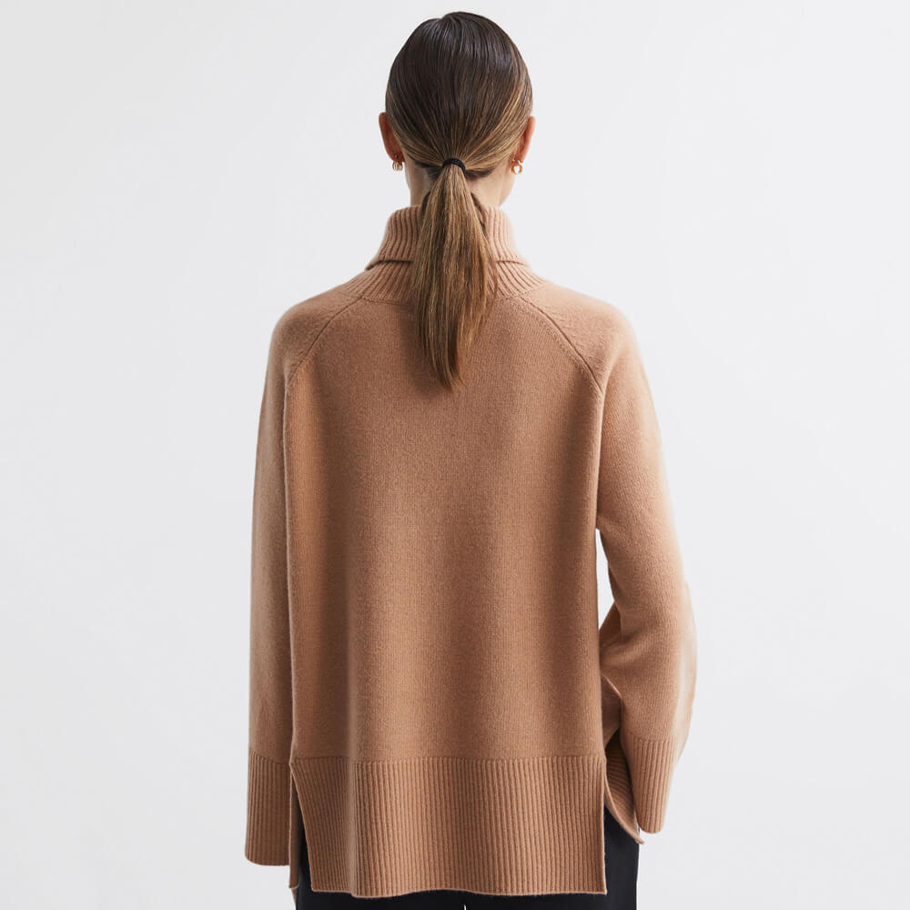 Camel funnel hot sale neck jumper